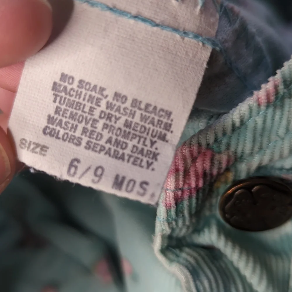 Vintage OshKosh floral overalls 6-9 months USA made